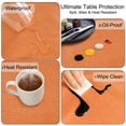 thumbnail image 3 of Inosoo Thick Faux linen Tablecloth for Fall Pumpkin Festival, 60x84 inch Rectangle TPU Waterproof & Oil-Proof Coating Wipe Clean Linen Table Cloth, Orange, 3 of 10
