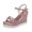 Pink, variant on OAVQHLG3B Dress Sandals for Women Summer Ladies Shoes Fish Mouth Medium Wedge Heel Metal Buckle Women's Sandals
