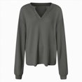 thumbnail image 5 of Kaprioy Sweatshirt for women Side Split Fall Fashion 2026 Long Sleeve Shirts Trending Women Casual Crew Neck Sweatshirt Knit Loose Soft Long Sleeve Pullover Sweatshirts, 5 of 6
