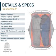 Featherstone Lightweight 2 Person Outdoor Backpacking Tent with Rain Fly