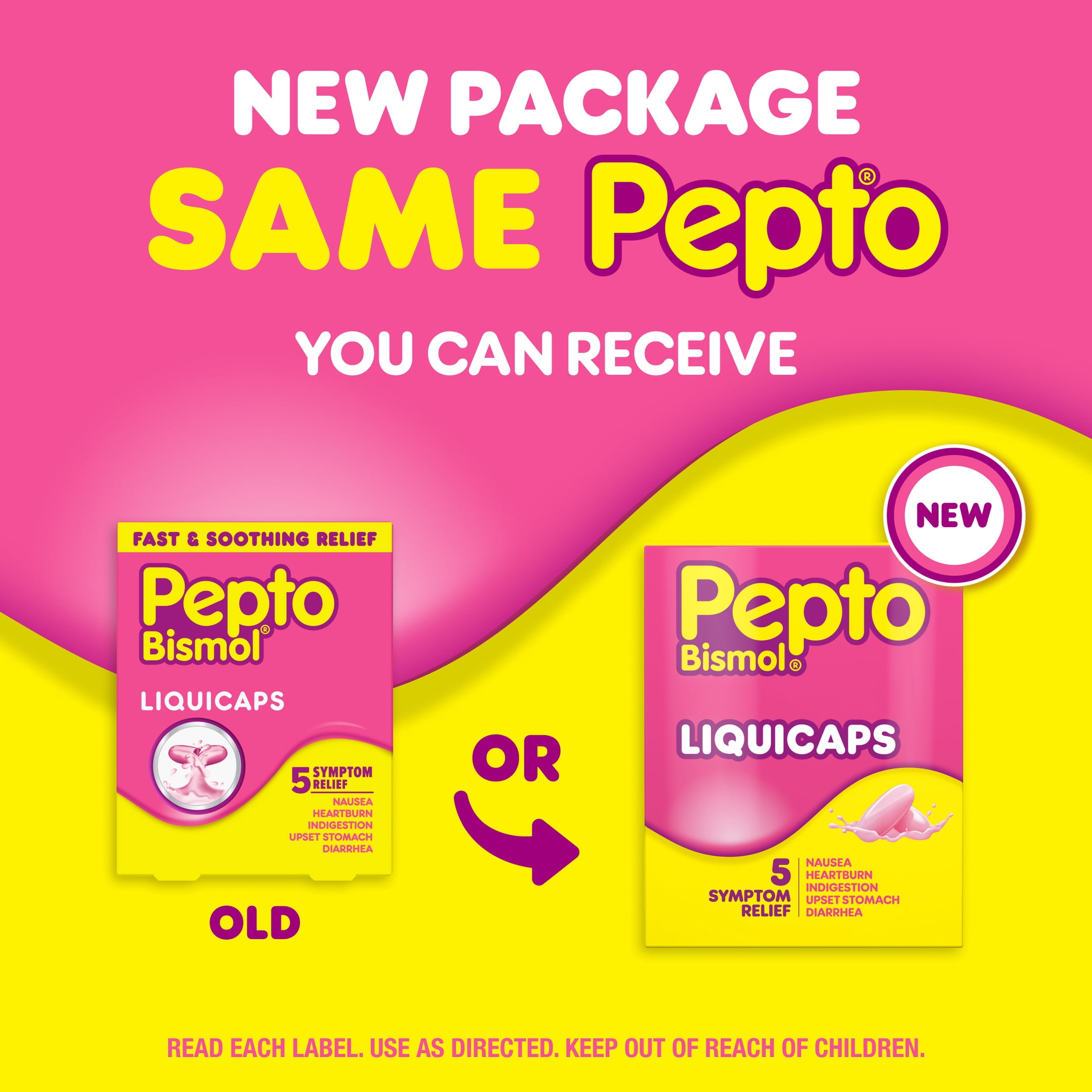 Pepto Bismol Liquicaps, Upset Stomach Relief, Stomach Relief, Anti-Diarrheal, 12 Count