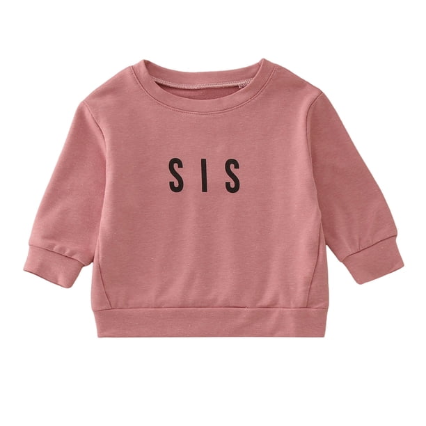 Gibobby Sudadera Forro Polar clásico con Cuello RedondoNiñas Niños otoño SIS Simple pulóver sudadera ropa de otoño(Rojo de la sandía, 2-3 Años)