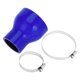 thumbnail image 1 of Ofertas Únicas 1 Juego Manguera de Silicona para Automóvil de 51-89mm 2.01"-3.5" ID 100mm 3.94" Longitud 0° Negra Azul con Abrazaderas Universal, 1 of 7