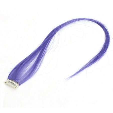 Unique Bargains Cosplay 21.7 Long Emulation Clip-On Hairpiece Ponytail Detail Purple