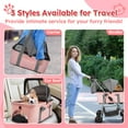 thumbnail image 5 of Monasem 3-in-1 Pet Stroller, Foldable 4-Wheel Cat & Dog Stroller with Detachable Carrier, Canopy and Storage Basket, up to 60lbs, Pink, 5 of 11