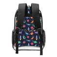 thumbnail image 2 of Gaeub Space Dinosaur Print Clear Backpack ,Clear Transparent Backpack, PVC Bag with Side Pockets,for Concert, Beach, Work, Travel & Sporting, 2 of 7