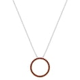 thumbnail image 1 of Dazzlingrock Collection Cercle Éternité Ouverte Grenat Rond pour Femmes (Couleur Rouge, Clarté Modéréement Incluse) en Or Jaune 14K, 1 of 4
