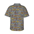 thumbnail image 3 of Daiia Modern Excavator Hawaiian Shirt for Men Gentle Cotton Regular Short Sleeve Casual-XX-Large, 3 of 9