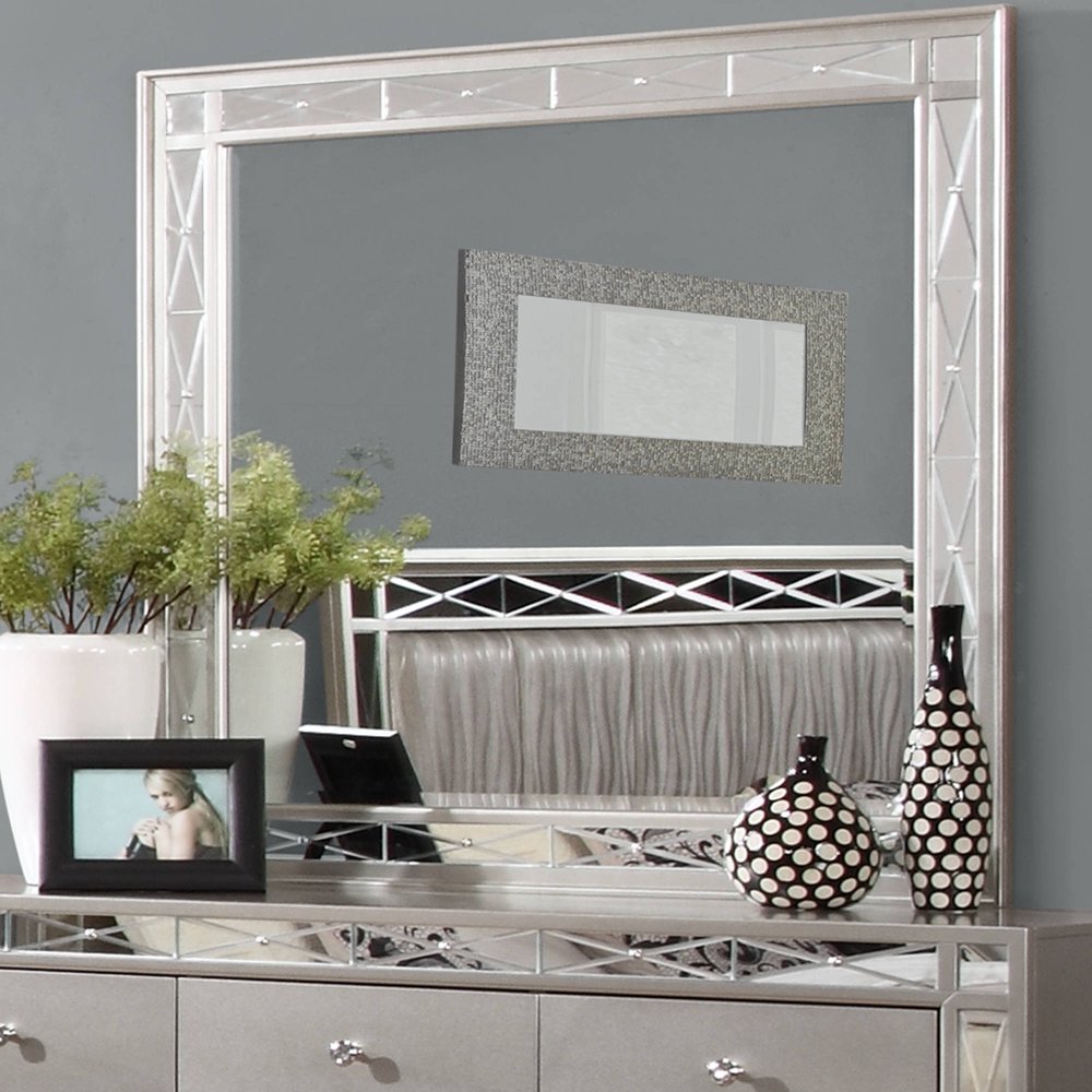 Coaster Company Leighton Dresser Mirror, Metallic Mercury 40"x40"