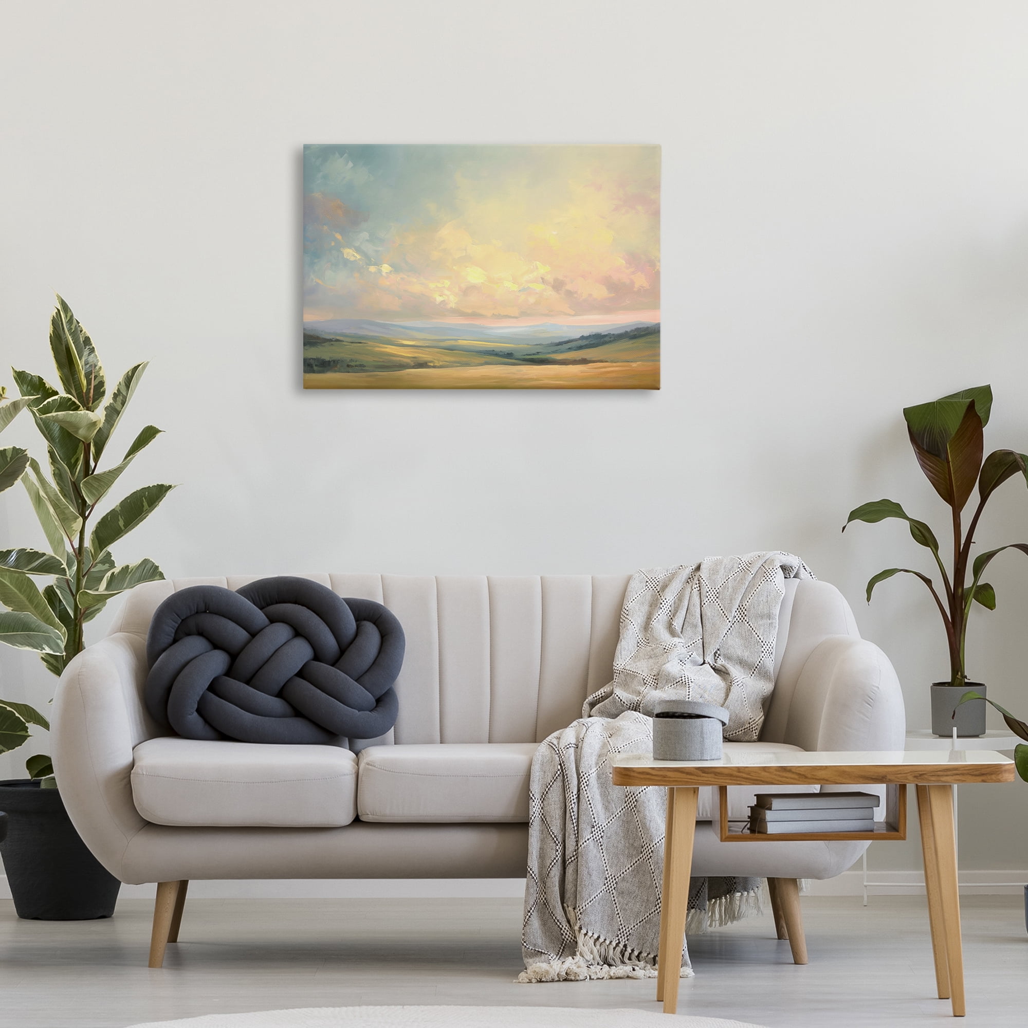 Stupell Industries Tranquil Twilight Fields Landscape & Nature Painting Wrapped Canvas Art Print Wall Art, 30 x 20