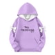 thumbnail image 2 of Camiseta de manga larga con lazo para niños, cuello redondo liso, parte superior lisa, adecuada para niños y niñas, sudadera con capucha para niñas, parte superior de poliéster, 2 of 6