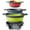Multicolor, variant on Collapsible Colanders (3 Pack Set) Food Strainers with Over-Sink Water Draining Base for Pasta Fruits and Vegetables (Patent Pending) White (3 Sizes, 3QT, 4QT and 5 Quart)