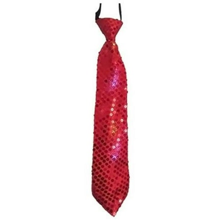 Red Tie with Flashing LED Lights