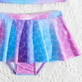 thumbnail image 4 of MEZZALL Girls' 2PCS Princess Swimsuit Sets SwimwearFish Scale Print Swim Tops & Skirt For Summer Beach 3-4 Years Versatile Baby Wear, 4 of 9