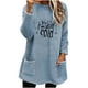 thumbnail image 2 of Ailaofu Womens Fall Long Sleeve T-Shirts Casual Tops for Leggings Loose Soft Blouses with Pocket, 2 of 4