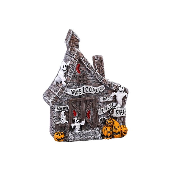 Halloween Decorations,Mini Haunted House Figurines , Halloween Decorations Indoor , Halloween Village House for Home and Party Table Desk Mantel