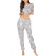 thumbnail image 3 of Ekouaer - Conjunto de pijama para mujer, manga larga, ropa de dormir con estampado de estrellas, ropa de dormir suave, conjuntos de pijama con bolsillos Zhivalor WMPH-1448-11, 3 of 6