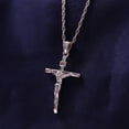thumbnail image 2 of AFFY Jesus Christ INRI Crucifix Cross Pendant Necklace 14K Rose Gold over Sterling Silver, 2 of 7