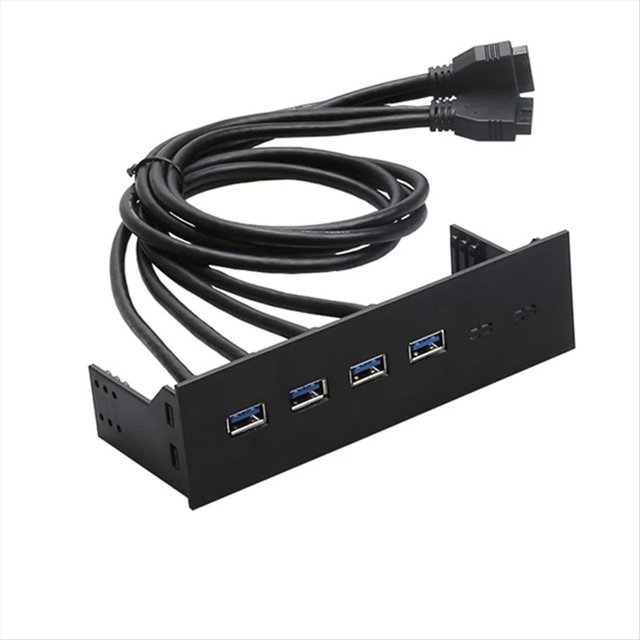 Concentrador de Panel Frontal de 5,25 Pulgadas, 4 Puertos PCI-e una USB 3.0, Placa de ExpansióN para Computadora, Unidad ÓPtica, Plug y Play.