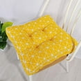 thumbnail image 2 of Nvzi Bohemian Soft Patio Chair Pads Indoor Office Home Kitchen Square Dining Chair Cushion Pillow Yellow 18"x18"x4", 2 of 5