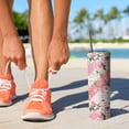 thumbnail image 2 of 20oz Pioneer Flower Skinny Tumblers Stainless Steel Tumbler with Lid and Straw,Vacuum Insulated Double Wall Travel Tumbler Cups with Cleaning Brush for Coffee,Tea, 2 of 6