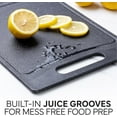 thumbnail image 5 of COOK WITH COLOR 4-Piece Non-Slip Cutting Board Set with Easy Grip Handle, Black, 5 of 8