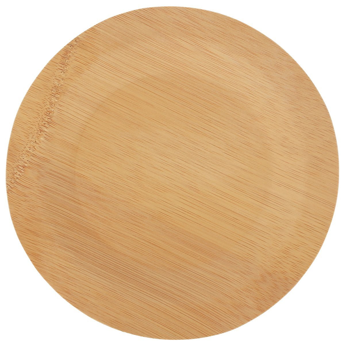 brheez Bamboo Veneer Disposable EcoFriendly Round Plates, 11", 10pack