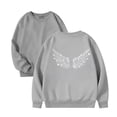 thumbnail image 3 of Girls Tracksuit Pullover Hoodie Sparkly Wing Design Kids Casual Outfit Printed Crewneck Sweatshirt Clothes, 3 of 3