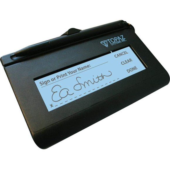 Topaz Siglite 1X5 Lcd Signature Capture Pad T-Lbk460-Hsb-R By Topaz