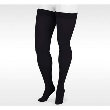 Juzo 3511 Dynamic(Varin) Soft Closed Toe Thigh Highs w/Sili Dot Band- 20-30 mmHg Short Black IV