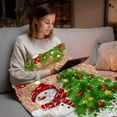 thumbnail image 4 of Throw Blanket Fleece Throw Blanket 40x50in, Winter Snowman Christmas Tree Socks Soft Lightweight Bed Blankets Xmas Ball Vintage Plank Fuzzy Couch Blankets for All Season, 4 of 8