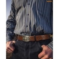 thumbnail image 3 of WHIPPY Men's Western Cowboy Belt for Jeans Pants Leather Ratchet Belt with Automatic Buckle, 3 of 6