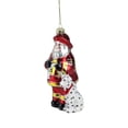 thumbnail image 4 of Fireman Santa Claus with Dalmatian Glass Christmas Ornament - 5" - Red and White, 4 of 4