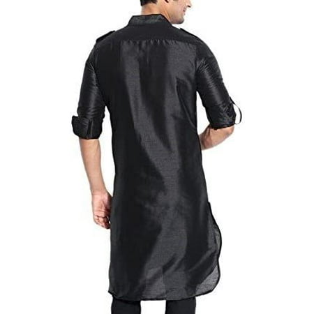 

Royal Kurta Men s Silk Blend Kurta (Royal_25_Black_X-Large)