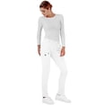 thumbnail image 4 of Adar Indulgence Womens Low Rise Tapered Leg 6 Pocket Drawstring Scrub Pants - 4100T - Wht - XS, 4 of 7