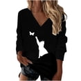 thumbnail image 1 of Suéter de manga larga con estampado informal de moda para mujer Pompotops FGAJ14964, 1 of 6