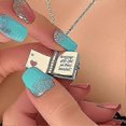 thumbnail image 2 of For Love - I Love You Book Necklace,Adjustable Openable Multi Layer Book Choker, 2 of 5