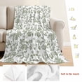 thumbnail image 5 of Sage Green Flower Blanket Soft Cozy Warm Throw Blanket for Couch, Plush Fuzzy Flannel Fleece Blankets for Sofa, Vintage Farmhouse Boho Leaf Spring Bed Blankets Lightweight Gifts for Women, 40"x60", 5 of 9