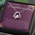 thumbnail image 6 of Daughter in Law Gift Necklace, Birthday, Wedding Gift Necklace for Daughter in Law, Forever Love Necklace From Mother in Law, Father in Law, 6 of 15