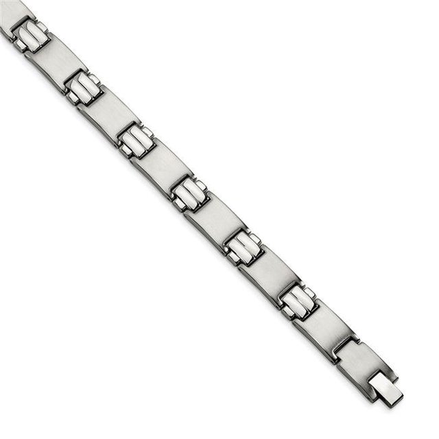 8.5 in. Stainless Steel Brushed & Polished Bracelet