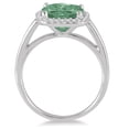 thumbnail image 2 of SZUL Women's 2.90 Carat Cushion Cut Green Amethyst and Diamond Halo Ring in 10K White Gold, 2 of 3