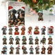 thumbnail image 1 of Calendario de Adviento de vacaciones con decoración navideña, calendario de cuenta regresiva de 24 días para Navidad, colgante de perro salchicha con gorros de Papá Noel, adornos de pollo para árbol d, 1 of 9