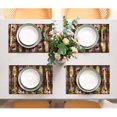 thumbnail image 4 of Placemats Set of 4,Wine Themed,Washable Burlap Woven Heat Resistant Placemat for Dinning Table,Farmhouse,Outdoor,18X12 Inch, 4 of 5