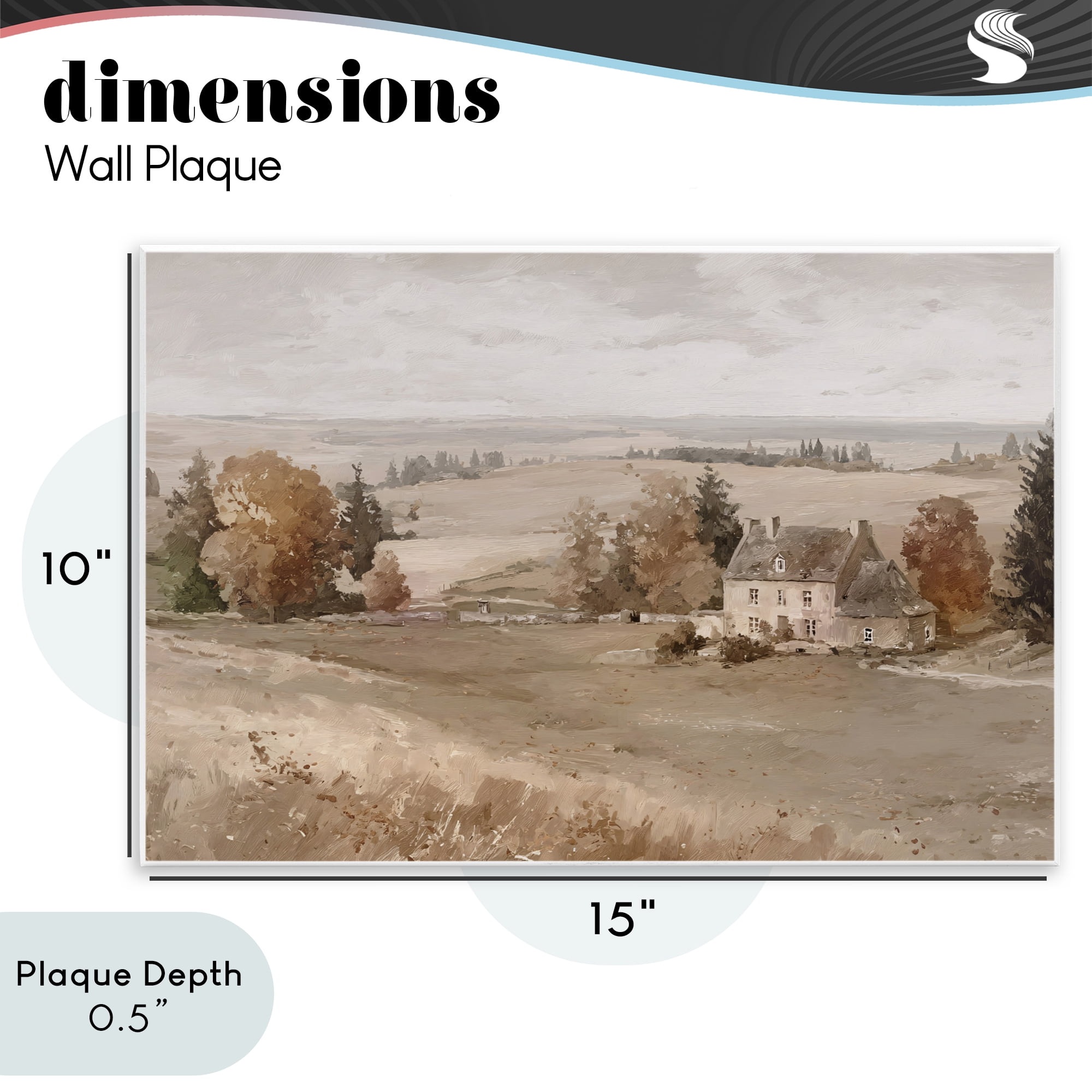 Stupell Industries Quaint Cottage in Countryside Wall Plaque Art, design by Jacky Ngan