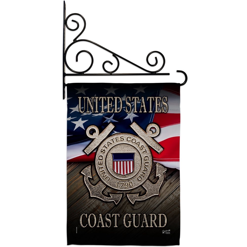 Coast Guard Us Garden Flag Set Armed Forces 13 X18.5 Double-Sided