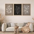 thumbnail image 2 of IDEA4WALL Framed Canvas Print Wall Art Set of 3 Minimalist Monochrome Flowers Illustration Pastel Vintage Floral Landscape Digital Art Boho Wall Decor Relax/Clam for Home Decor -, 2 of 5