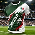 thumbnail image 2 of 2026 new Mexico Soccer Jersey Men Shirts Short Sleeve Casual Crewneck Pullover Summer Tops Soccer Shirt for Men Indoor Outdoor Activities Daily Wear, 2 of 5