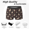 thumbnail image 2 of Men's Boxer Briefs, cute Alpaca llama heart black Soft Comfy Mens Underwear Boxer Briefs Breathable With Widen Waist, 2 of 7