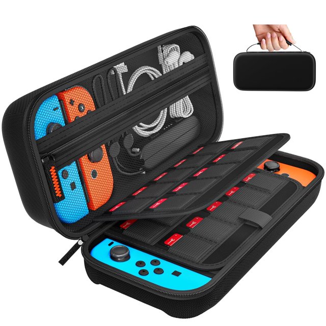 daydayup Estuche de transporte - Estuche de viaje portátil rígido protector azul medianoche Estuche para consola y accesorios...