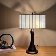 thumbnail image 2 of Tiffany Table Lamp[2-Lights][W14''xH21''], Tiffany Table Lights Antique Stained Glass Bedside Table Lamp for Bedside/Desk Reading/Living Room/Home Office/Bedroom, 2 of 7